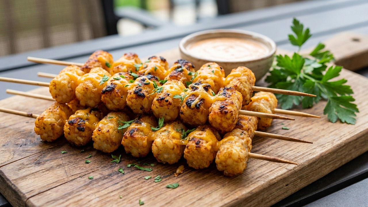 Grilled Tater Tot Skewers