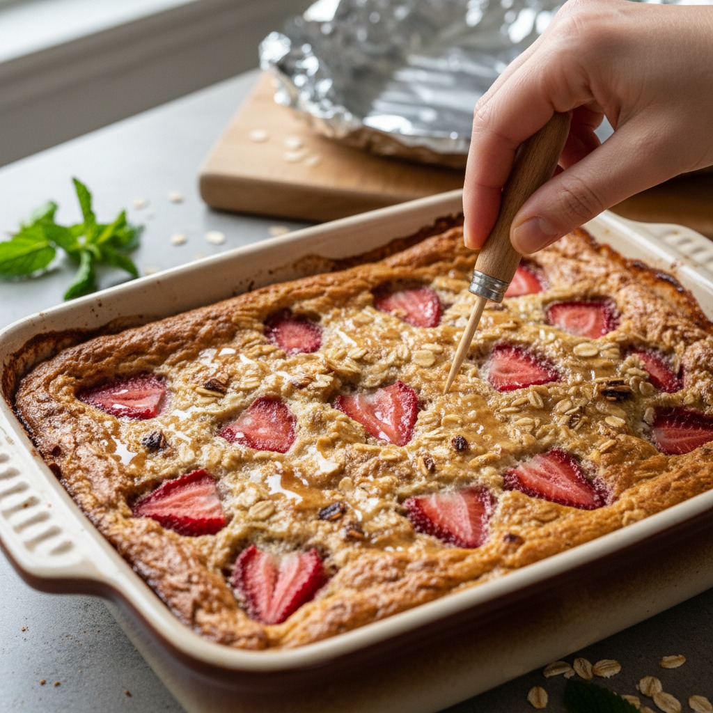 Bake until set