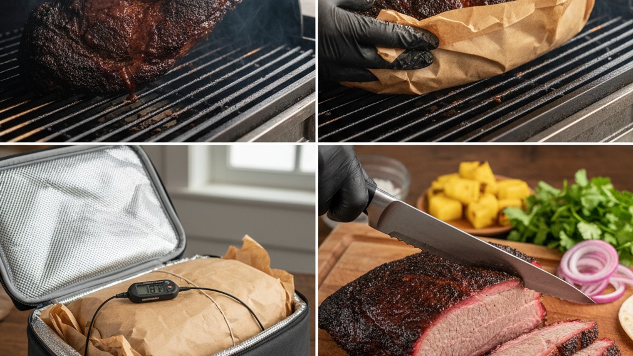 Finish the brisket and rest