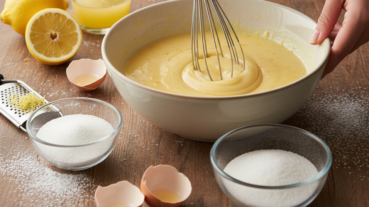 Whisk the lemon filling
