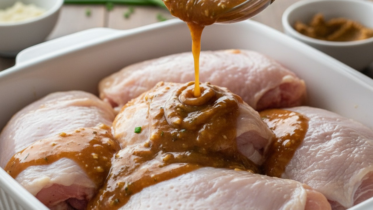Coat and marinate the chicken