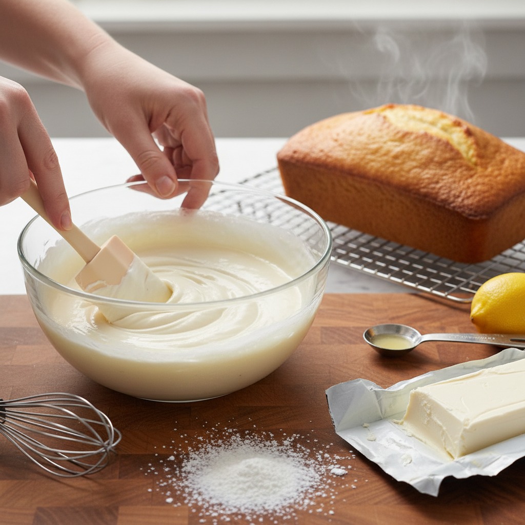 Make the cream cheese glaze