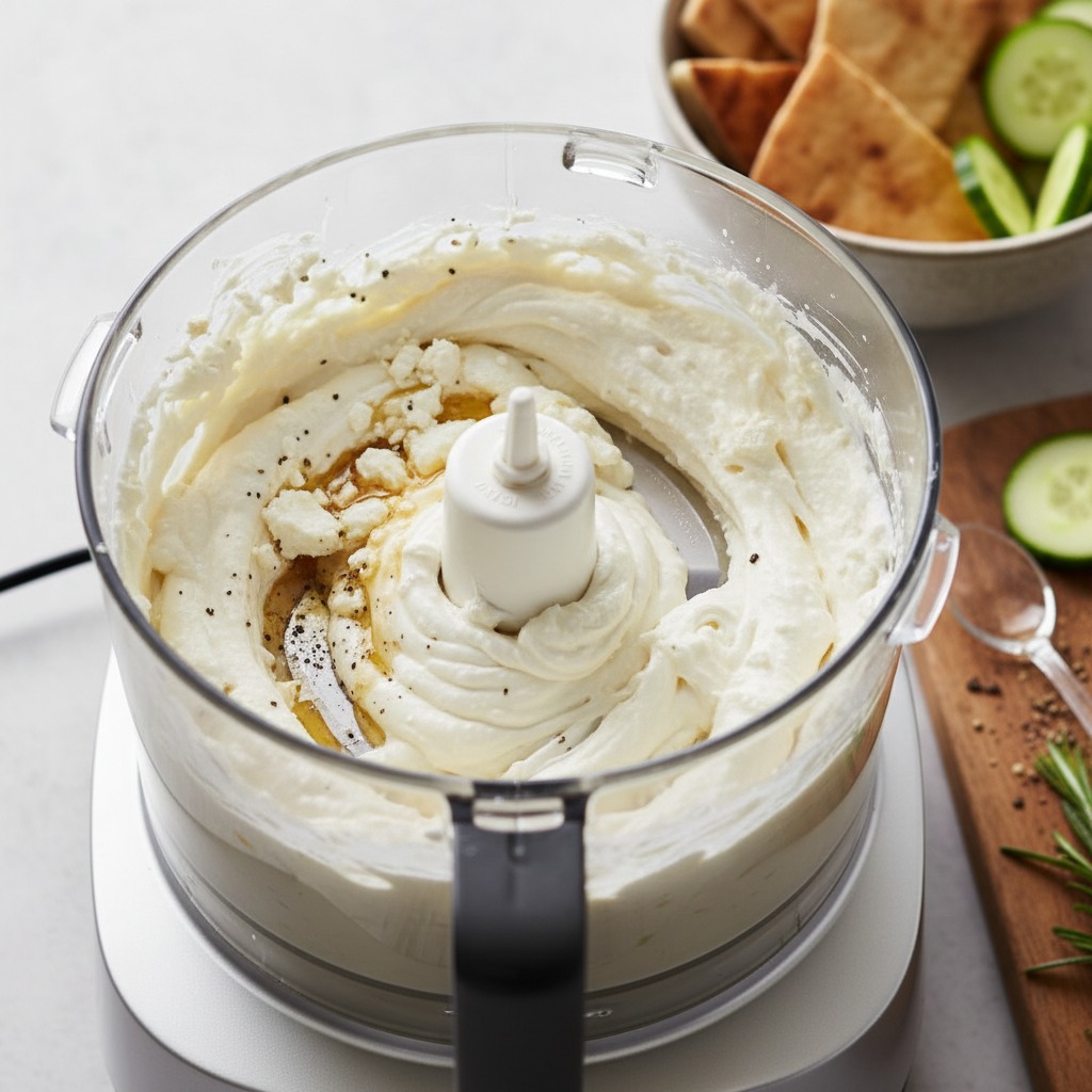 Blend the whipped-feta base