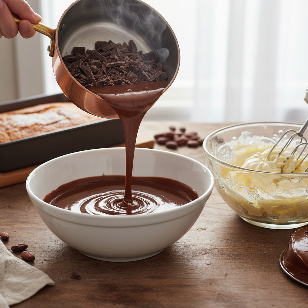 Make the chocolate butter-ganache filling