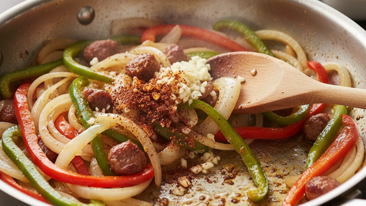 Sauté aromatics and season