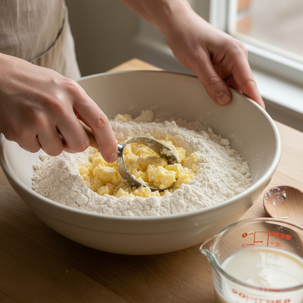 Make the biscuit dough