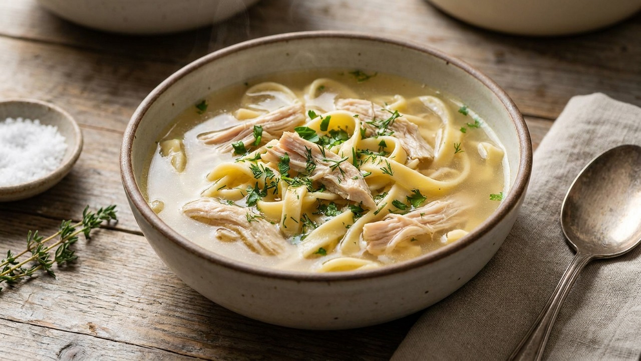 Classic Homemade Chicken Noodle Soup from Scratch
