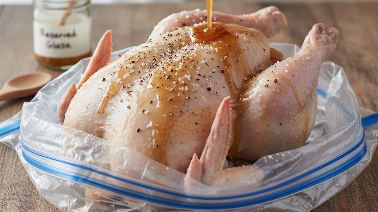 Season and marinate the chicken