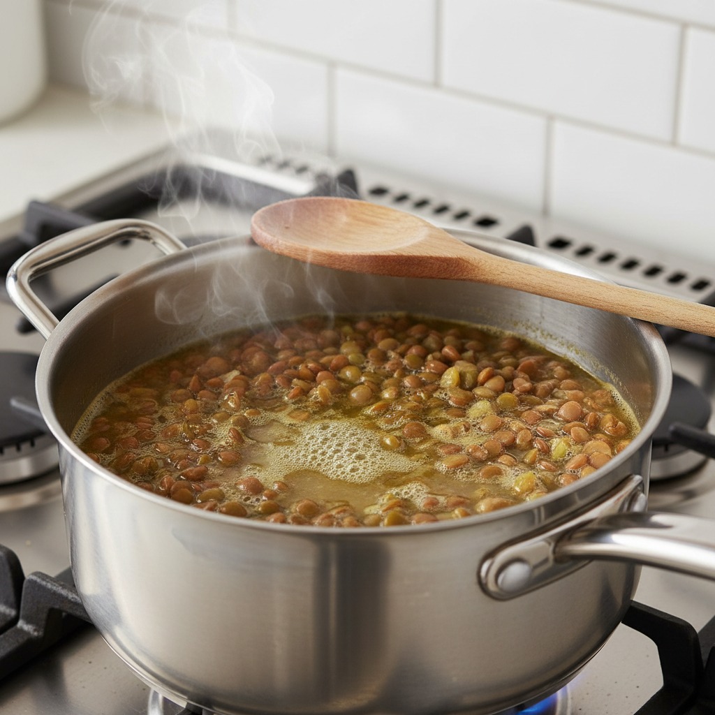 Cook the lentils