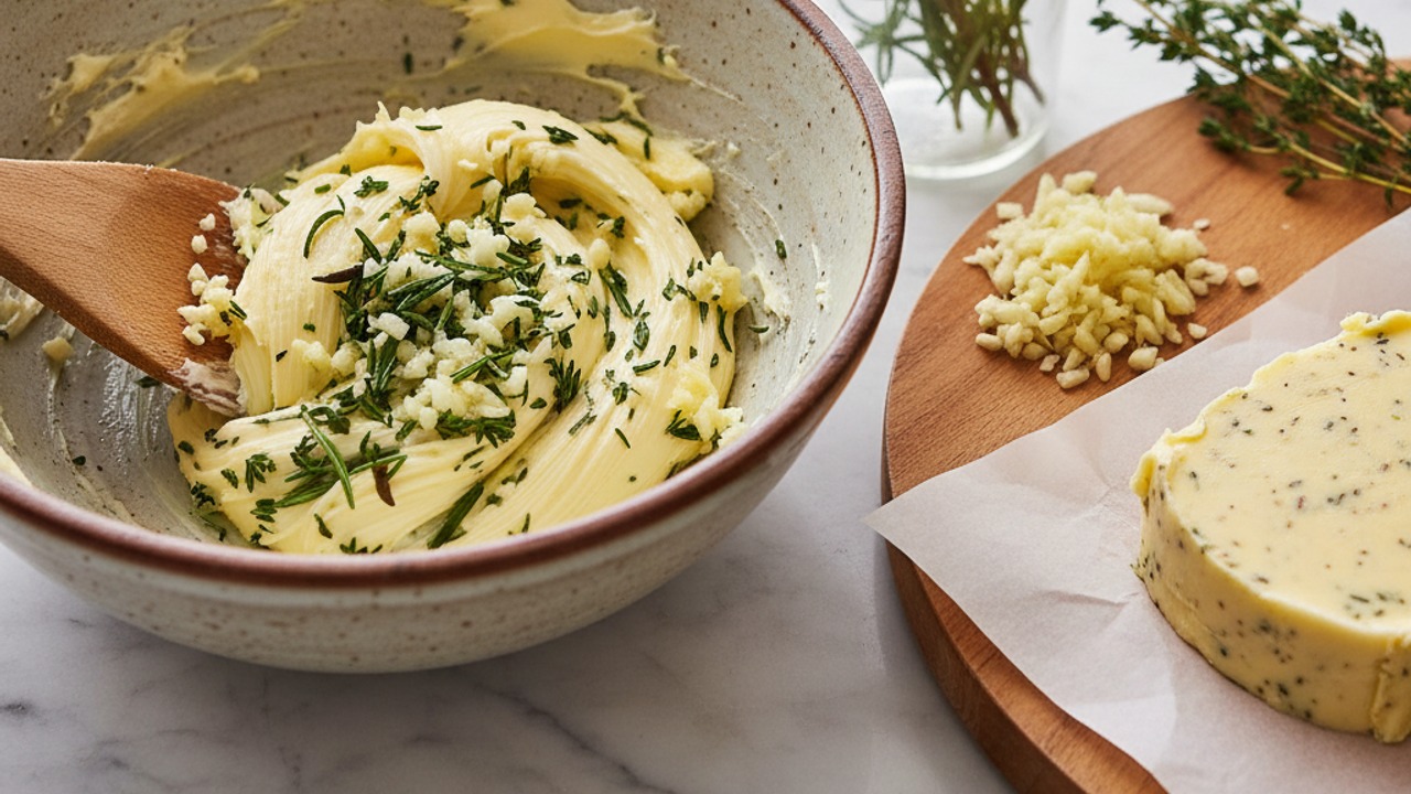 Make the garlic-herb butter