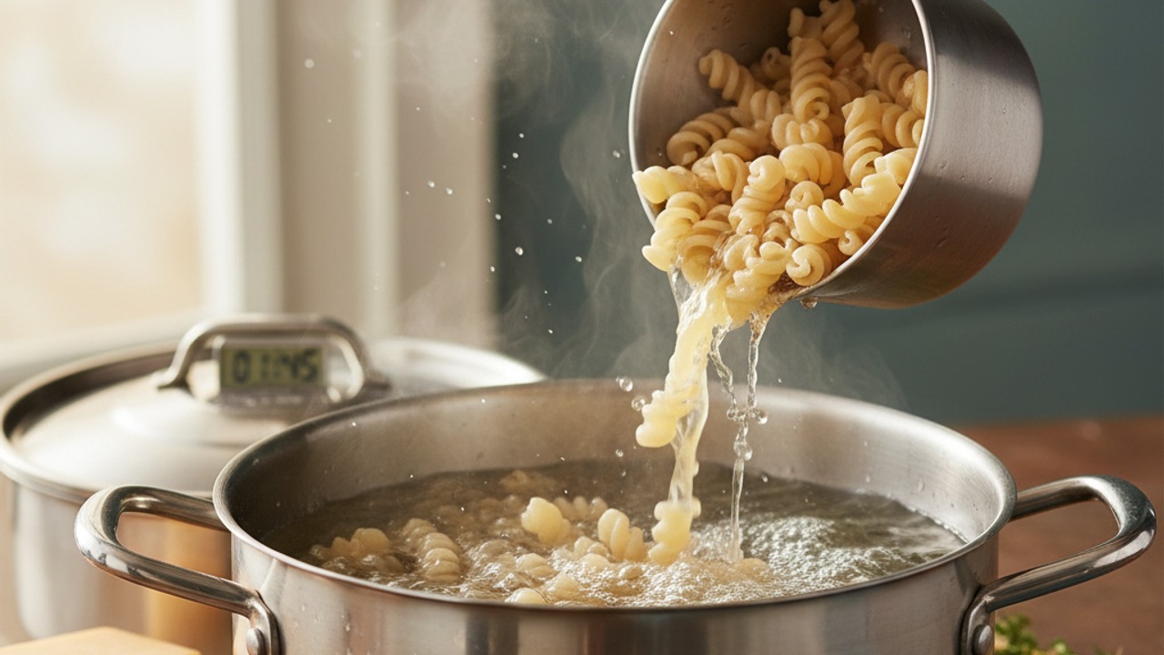 Cook the pasta al dente