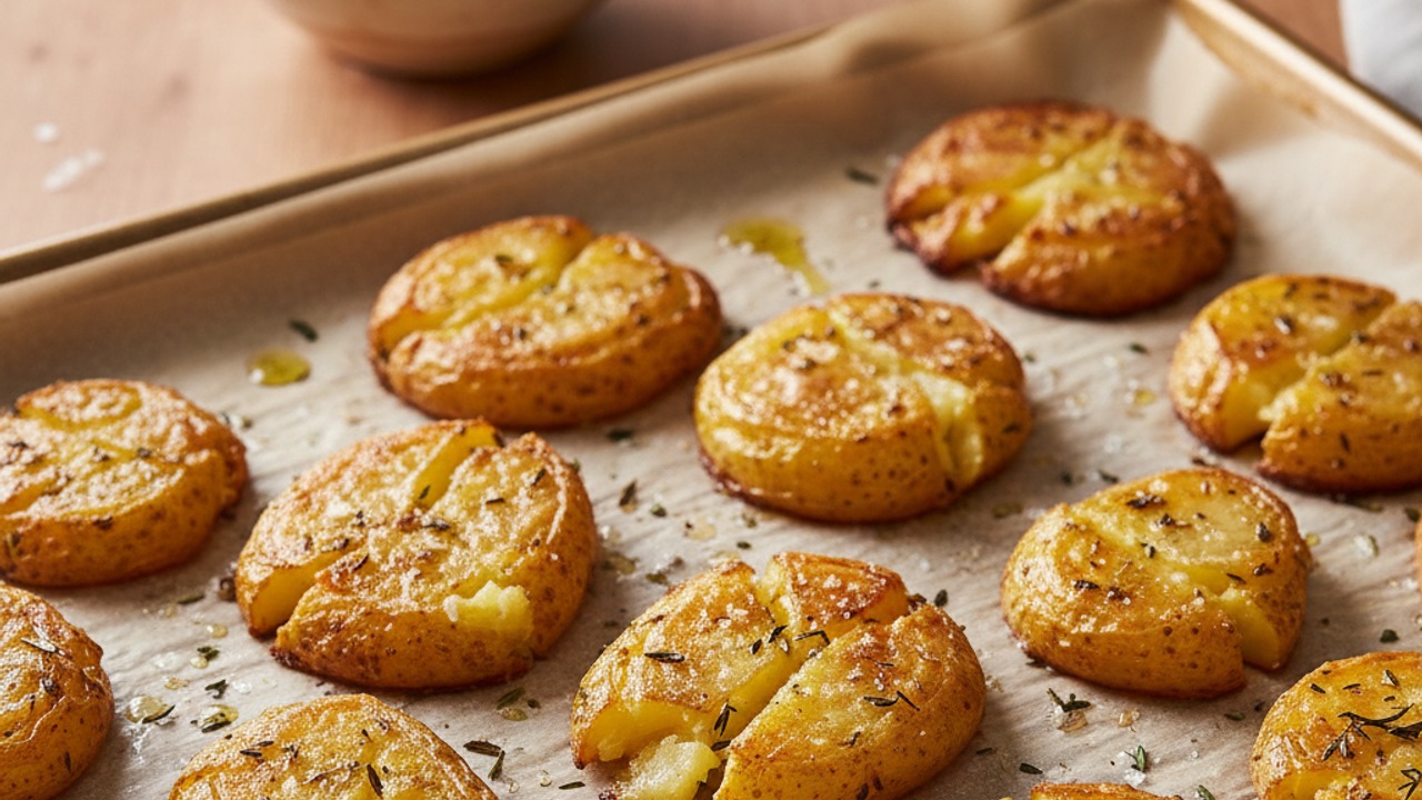 Smash and roast for crisp edges