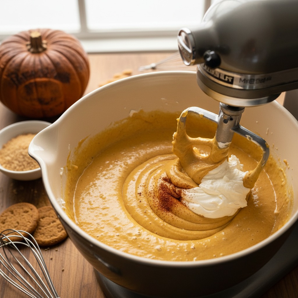 Make the pumpkin cream cheese filling