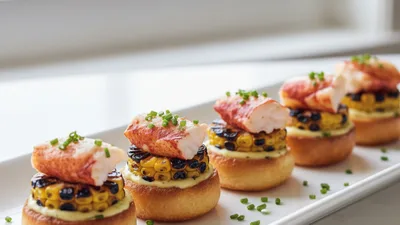 Labor Day Grilled Lobster & Corn Bites with Lemon‑Chive Aioli