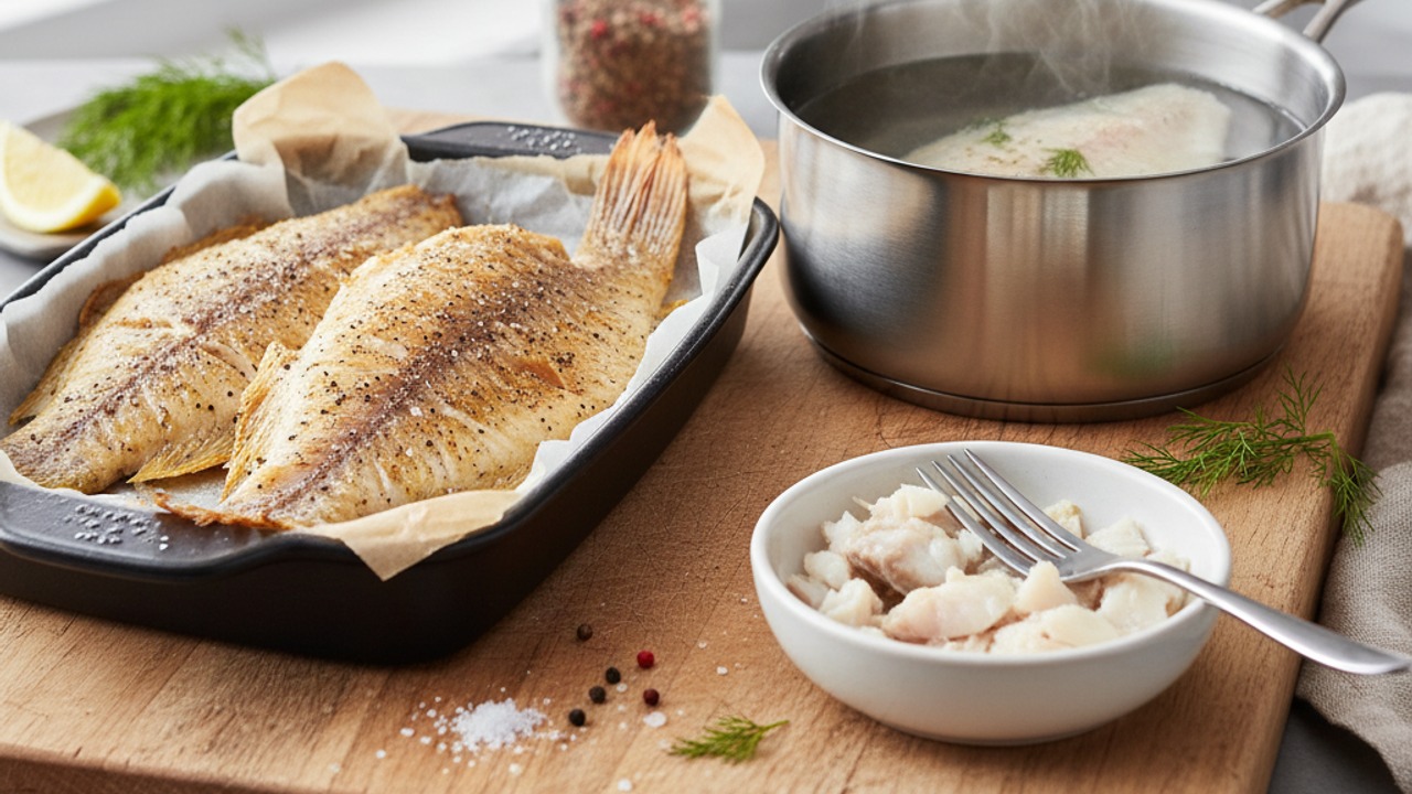 Poach or bake the tilapia