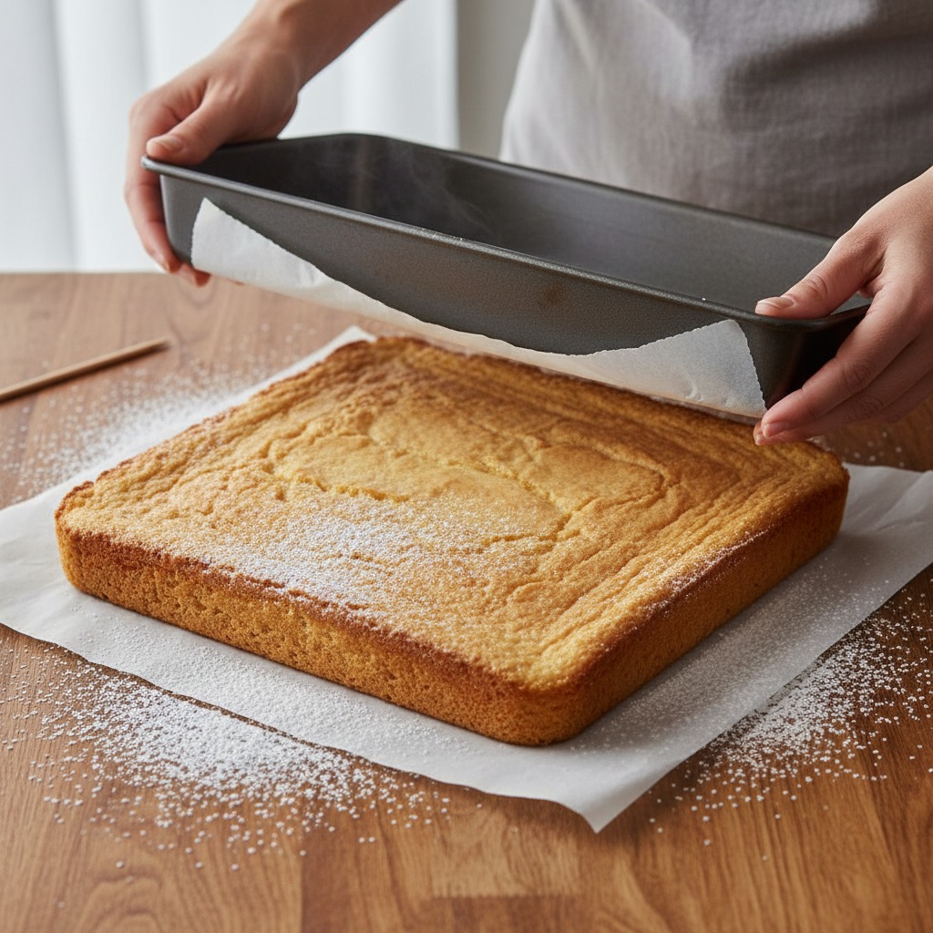 Bake and roll the sponge