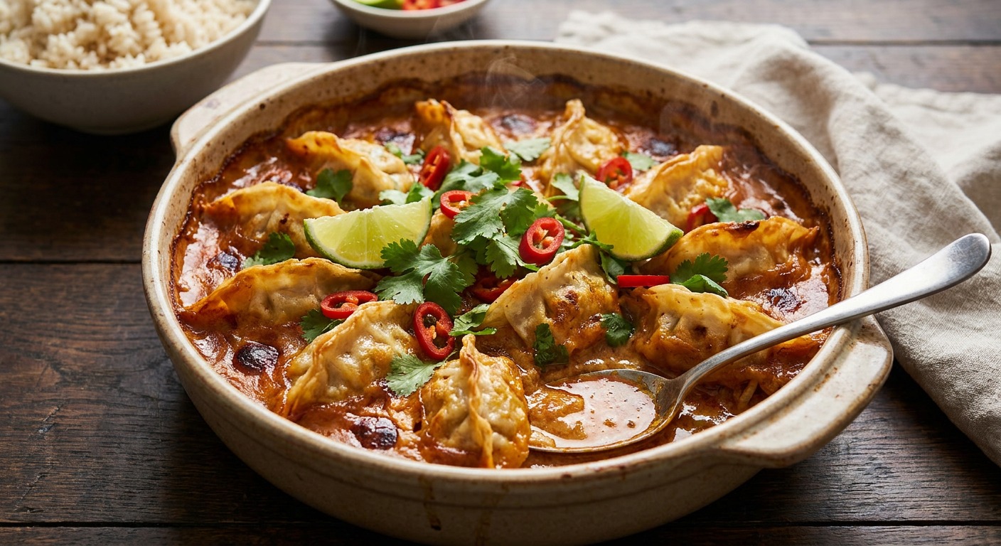 Coconut Red Curry Dumpling Bake