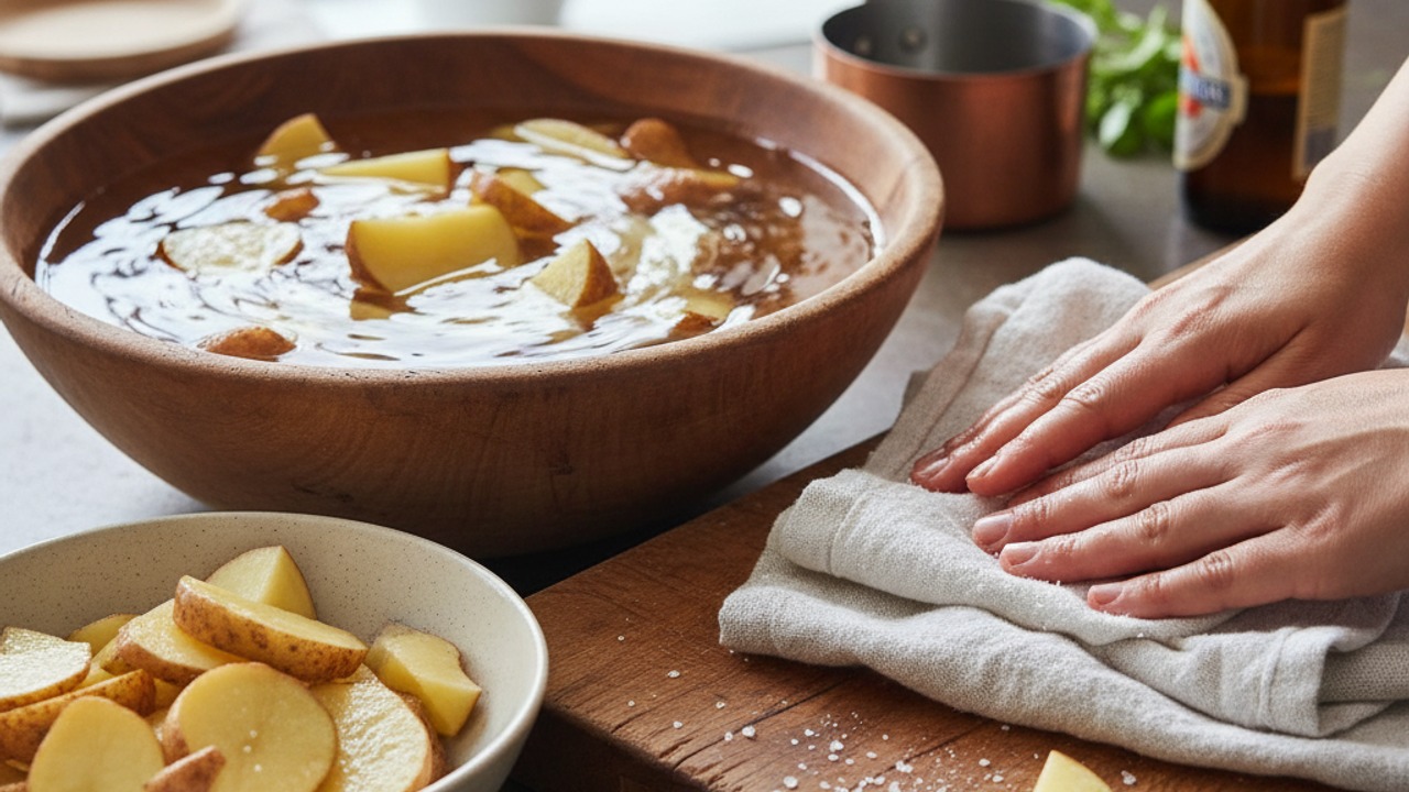 Prepare the chips (potatoes)