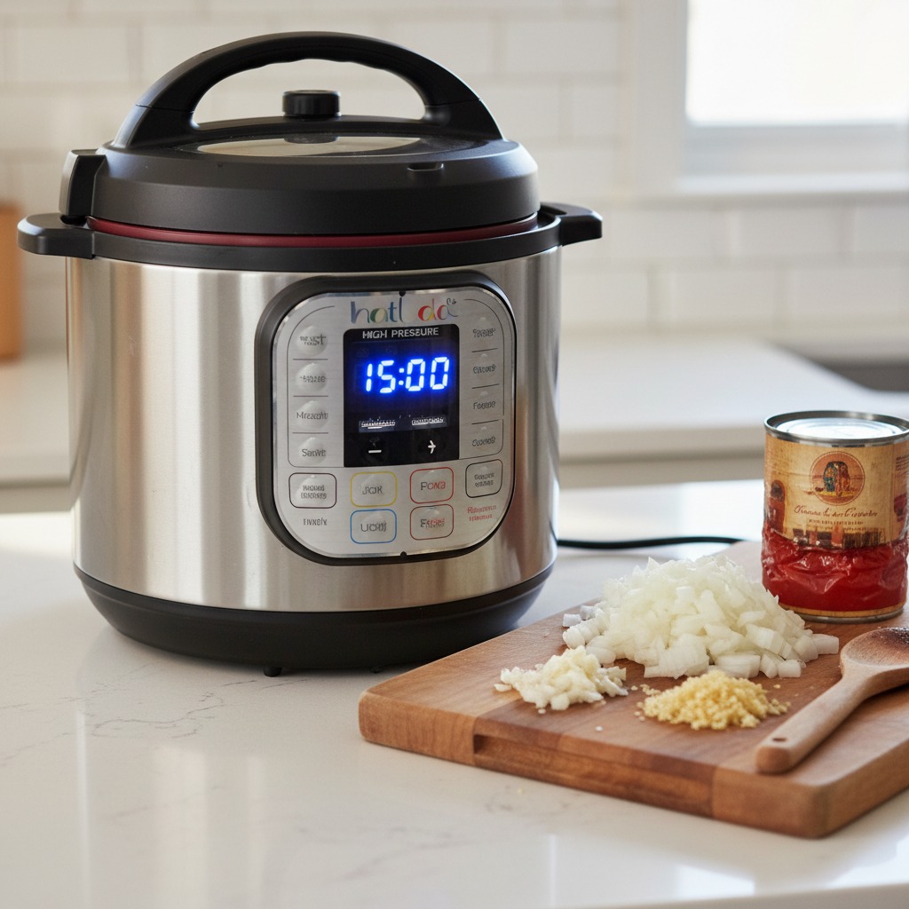 Pressure cook briefly