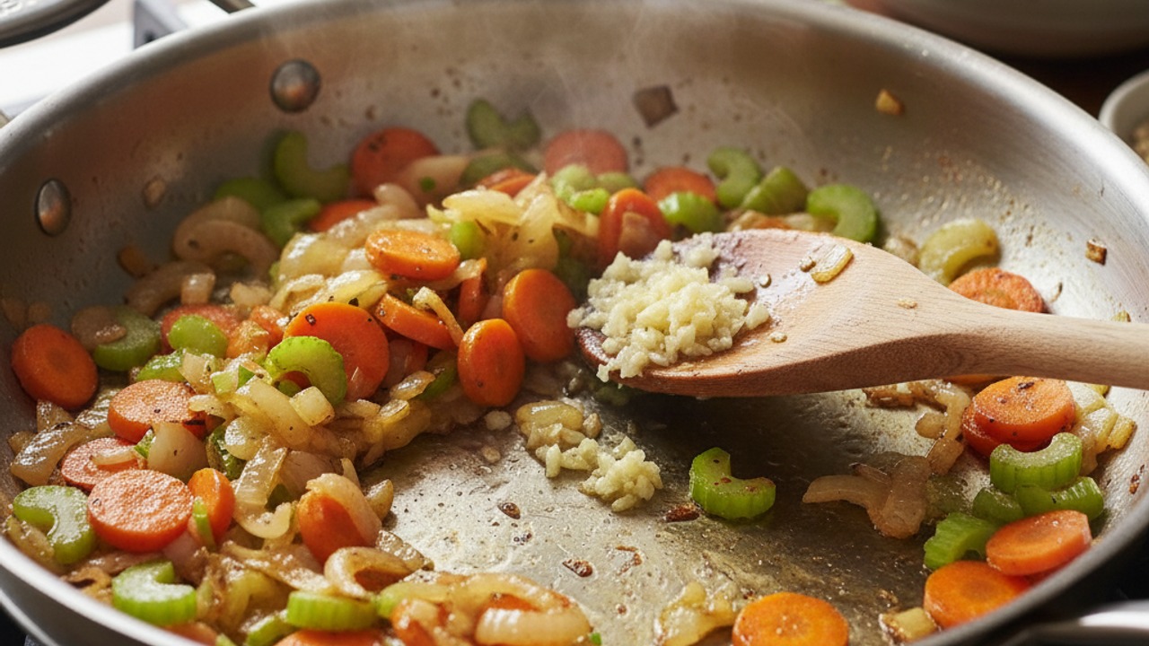 Sauté the aromatics