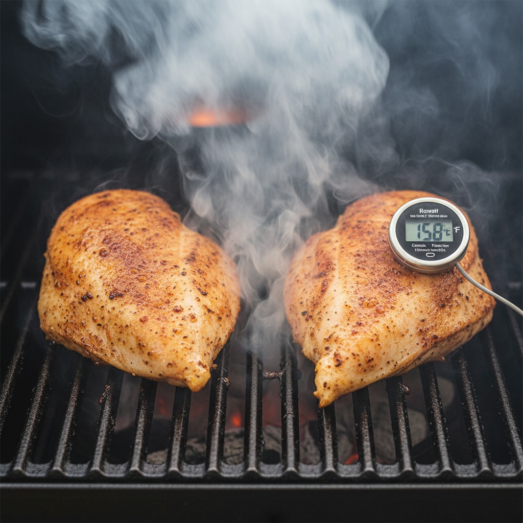 Smoke the chicken low and slow