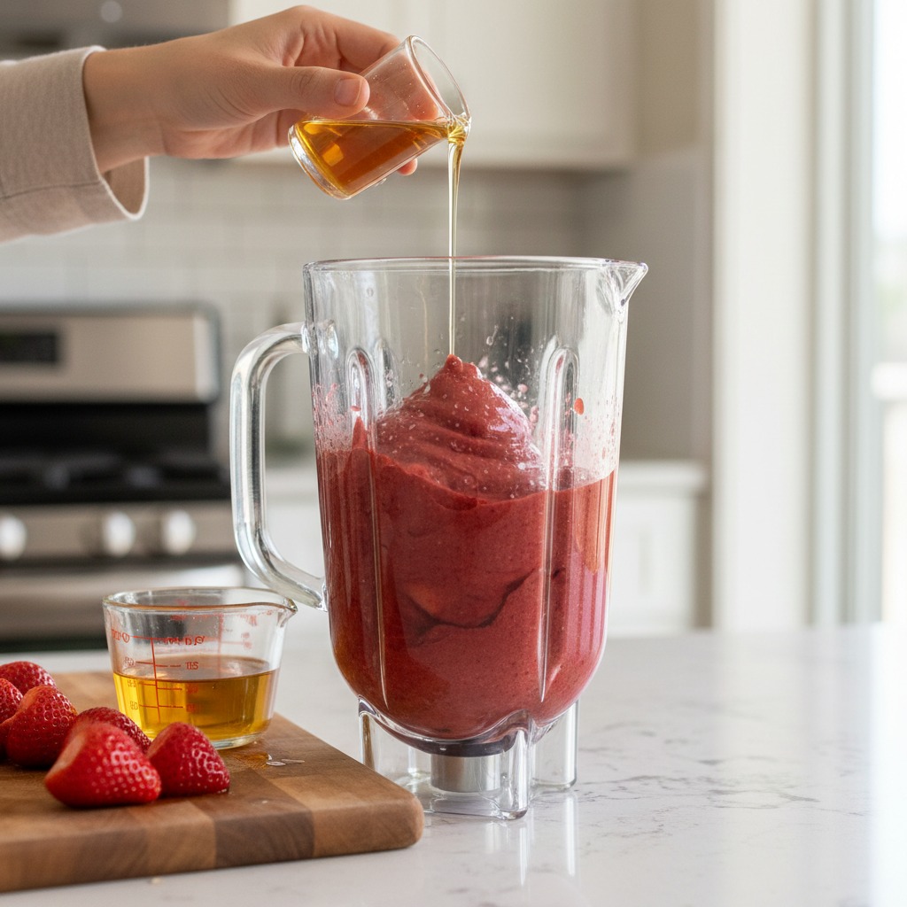 Make the strawberry puree