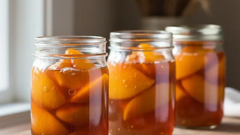 Bourbon Canned Peaches