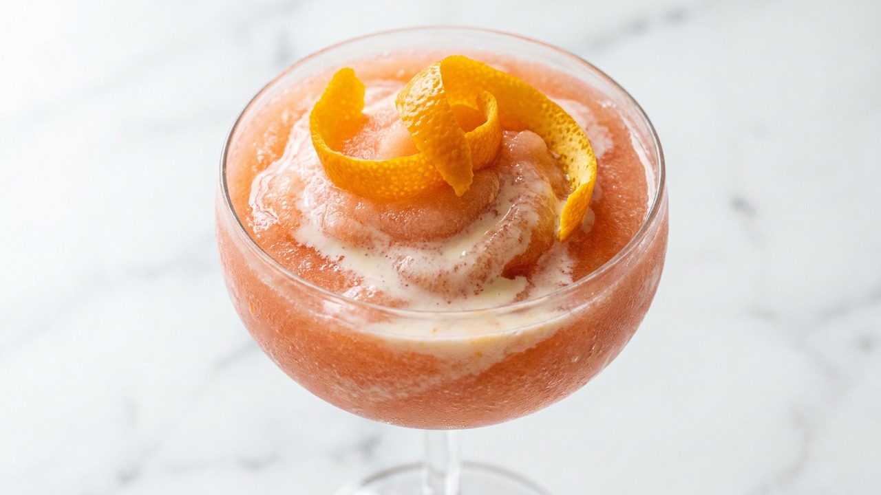 Creamsicle Frosé with Orange Vodka and Cream