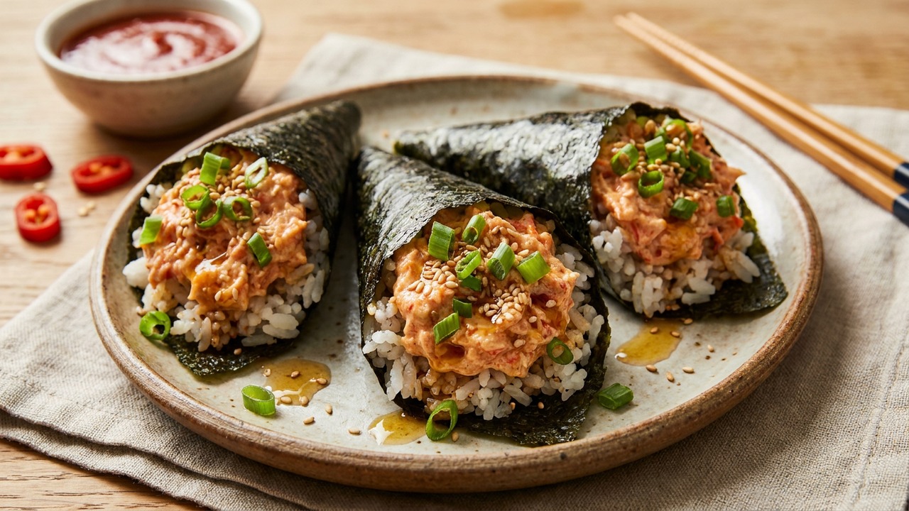 Korean-Style Spicy Crab Rolls