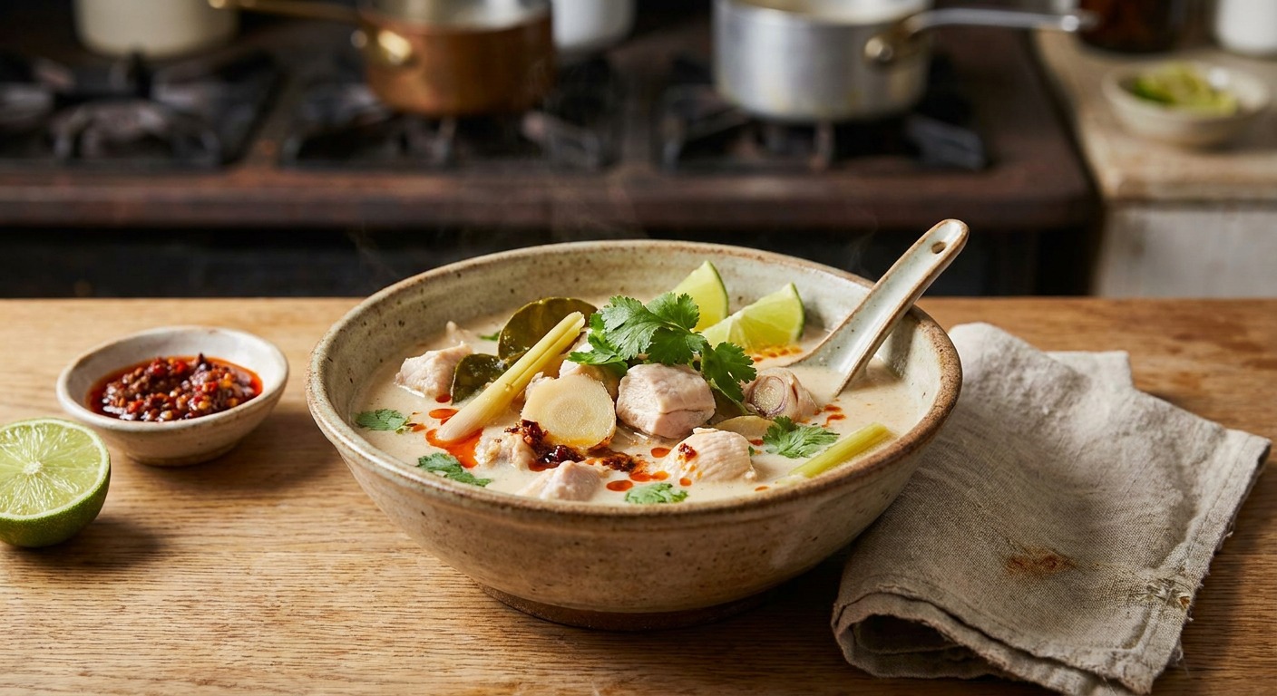 Authentic Tom Kha Gai Thai Coconut Chicken Soup
