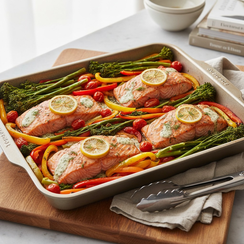 Sheet Pan Salmon Meal Prep