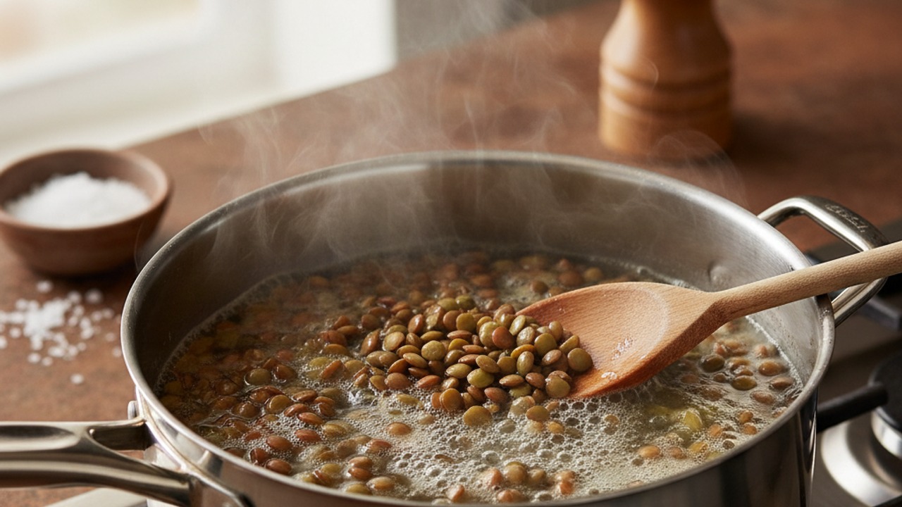 Cook the lentils