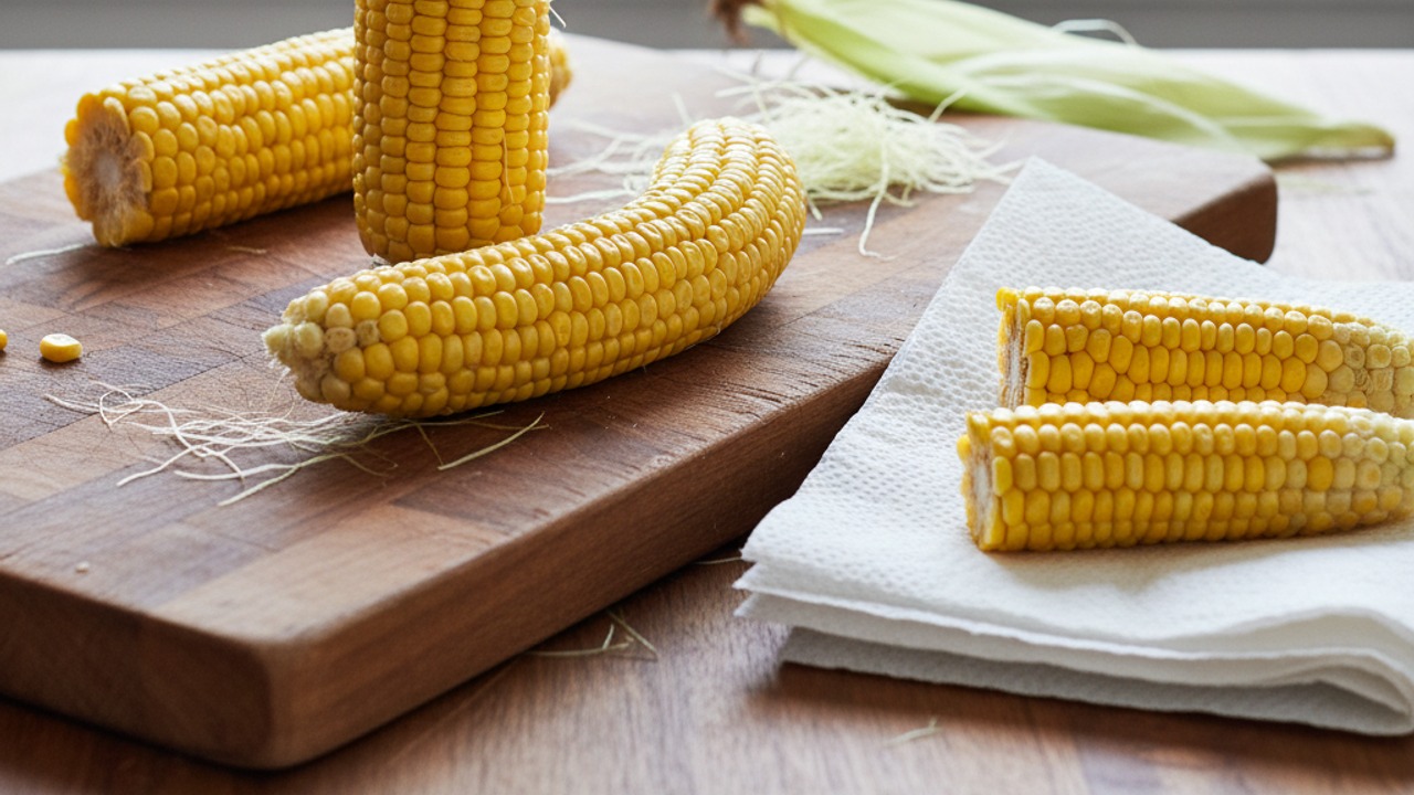 Prep and cut the corn into 'ribs'