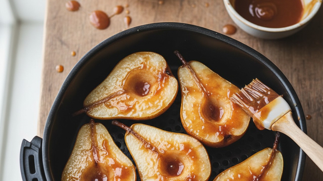 Air-fry the pears
