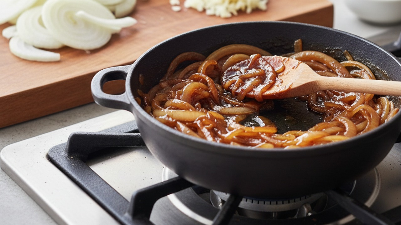 Make the caramelized onion jam