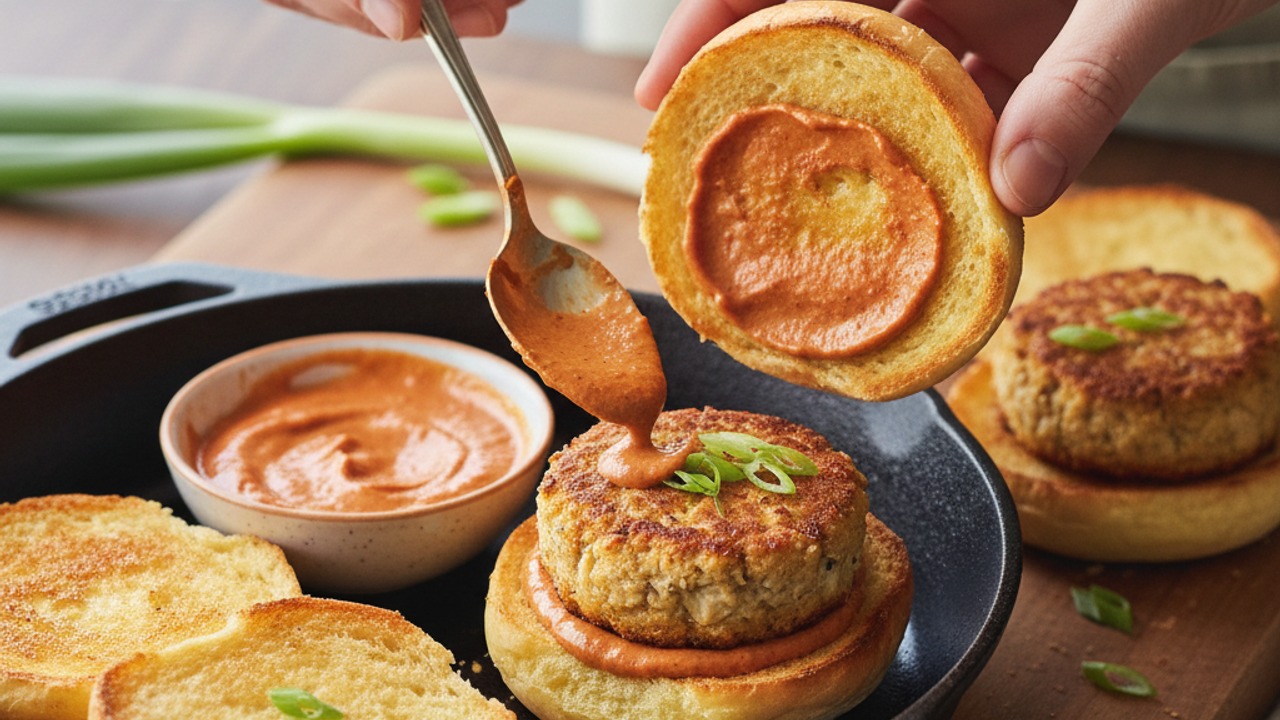 Toast buns and assemble sliders
