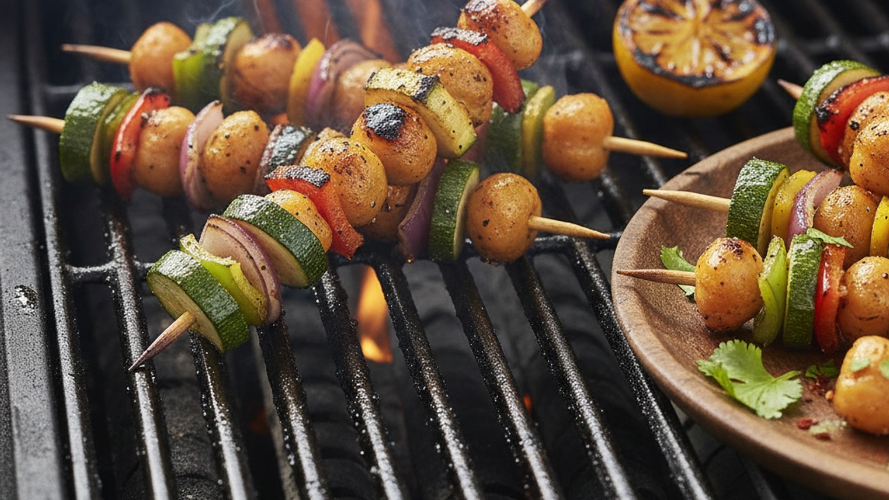 Grill until charred and heated through
