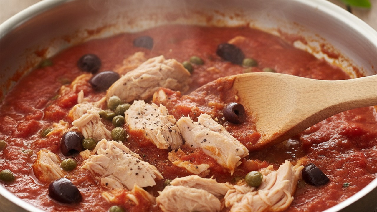 Build the tuna sauce