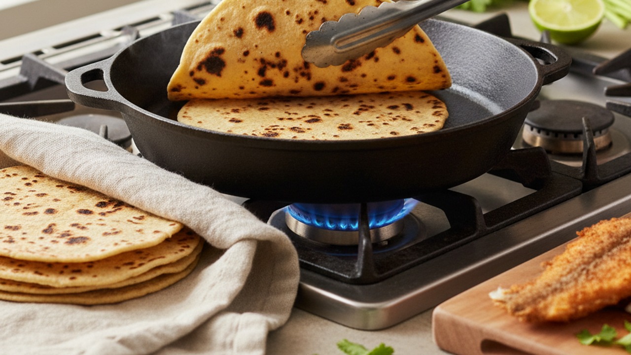 Warm the tortillas