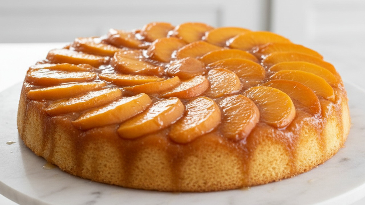 Peach Upside‑Down Cake