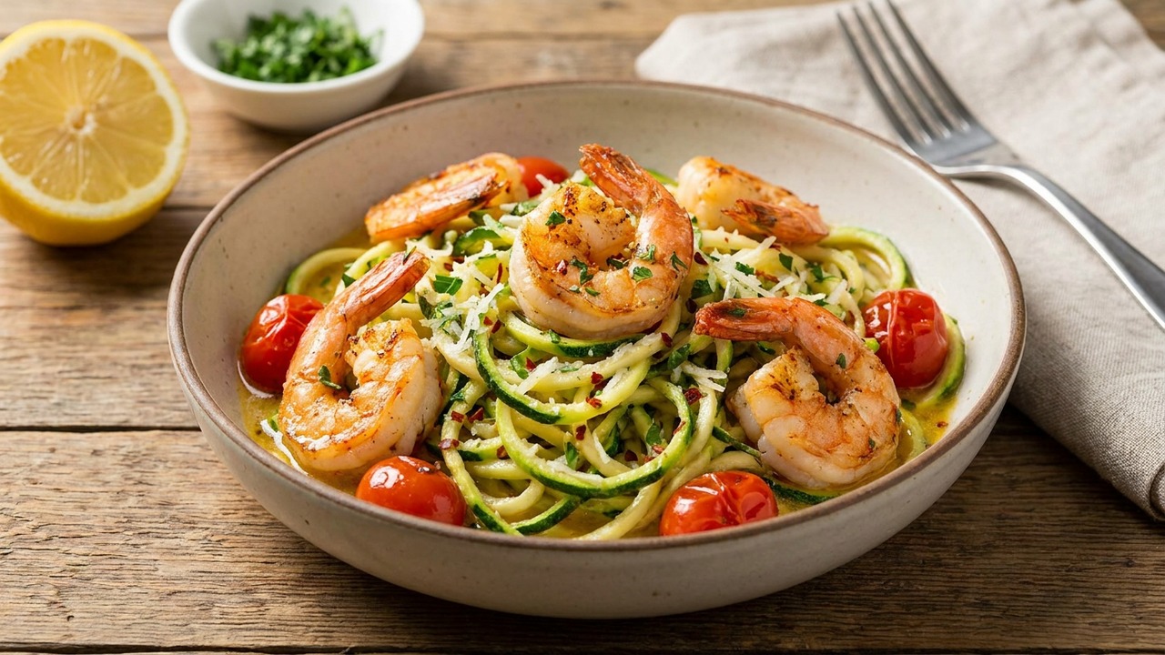 Shrimp Zucchini Scampi
