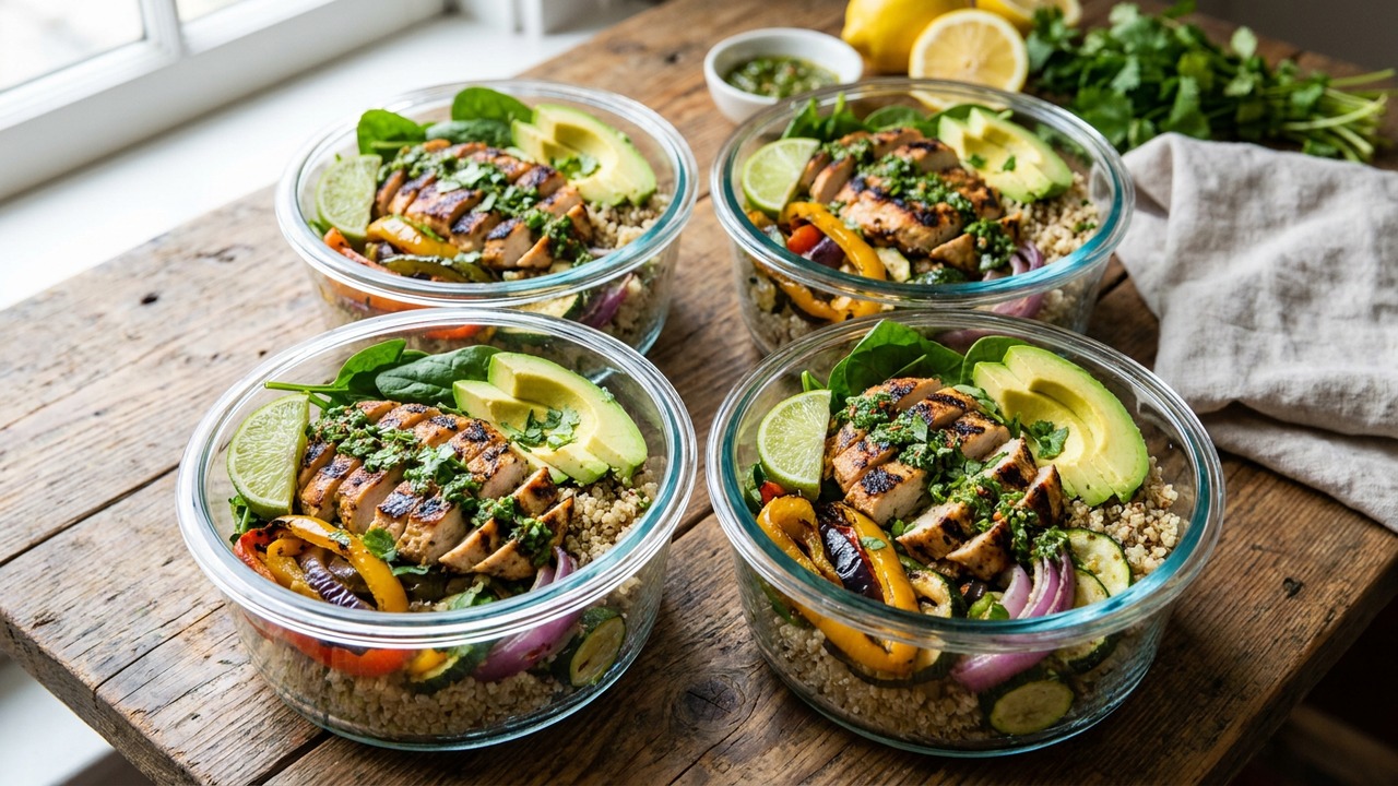 Grilled Chicken Meal Prep Bowls