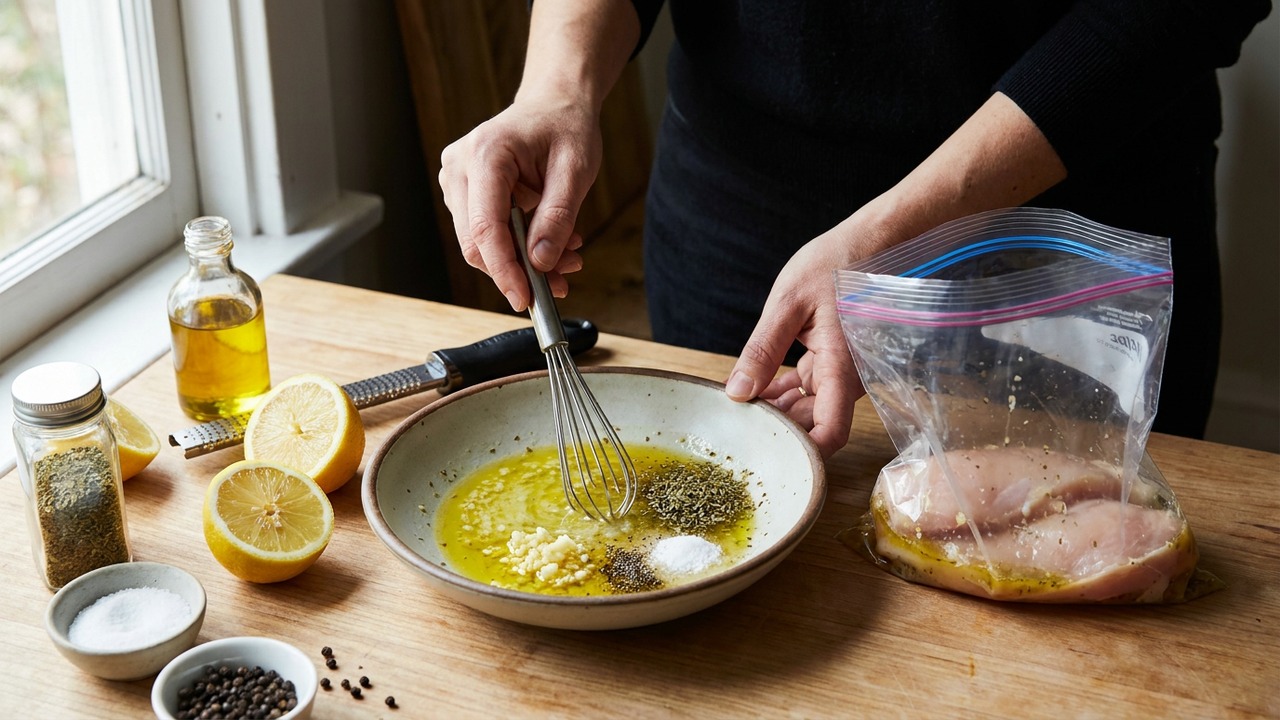 Make the lemon marinade
