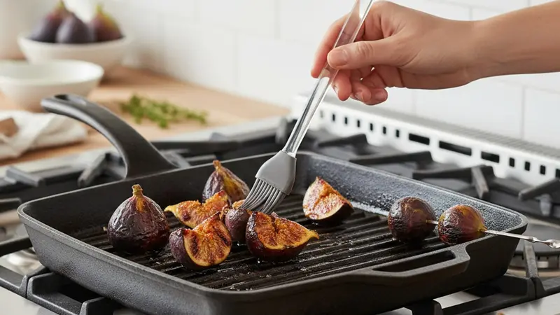 Char the figs on a hot grill