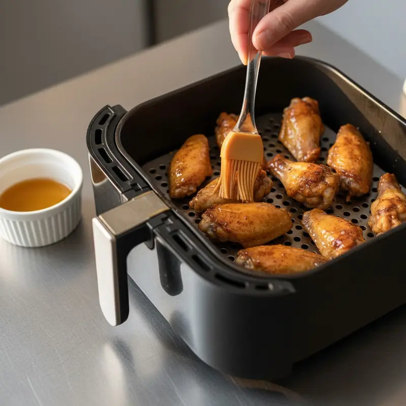 Brush with tallow and air fry