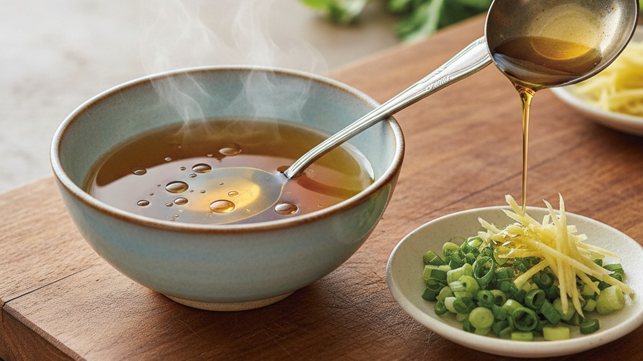 Make the light soy finishing sauce