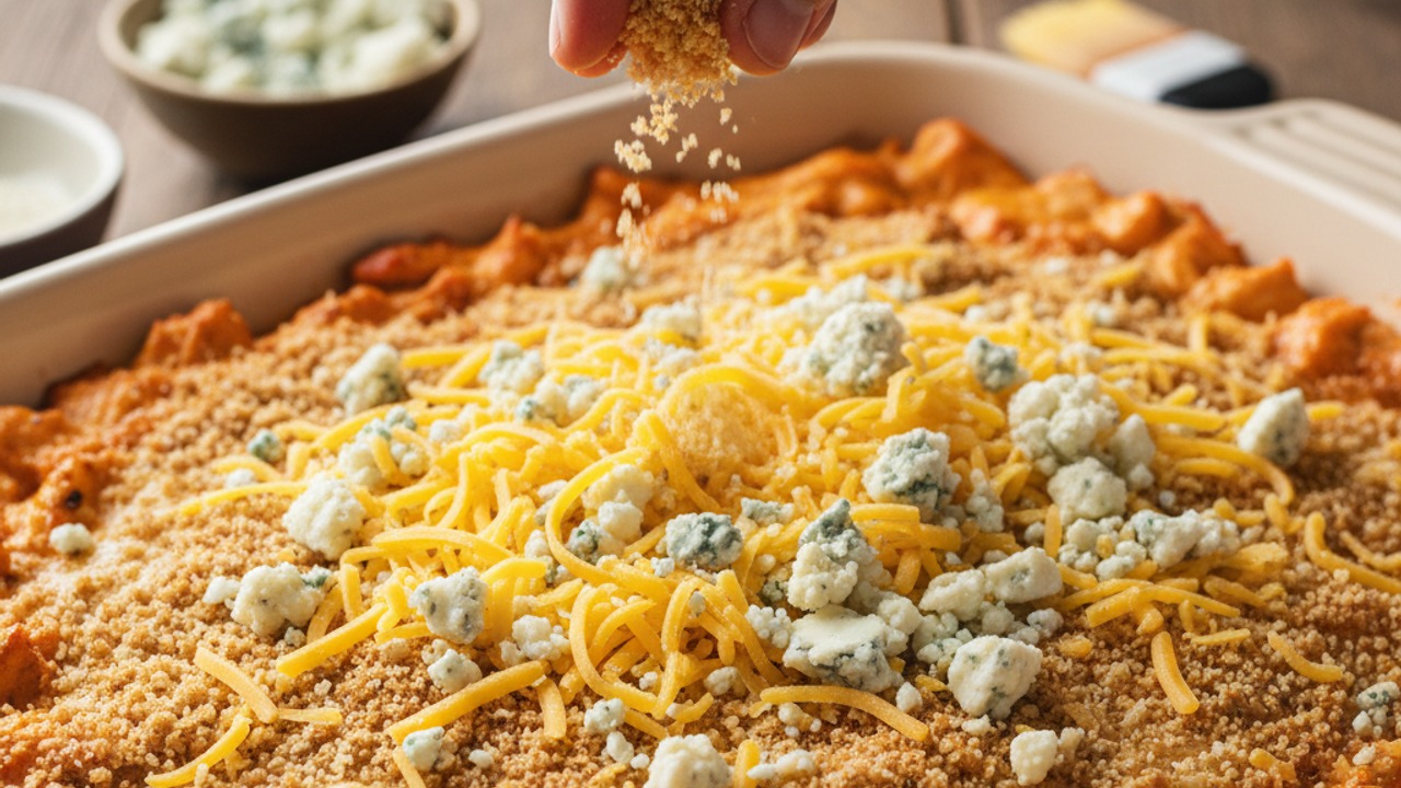 Add crunchy topping