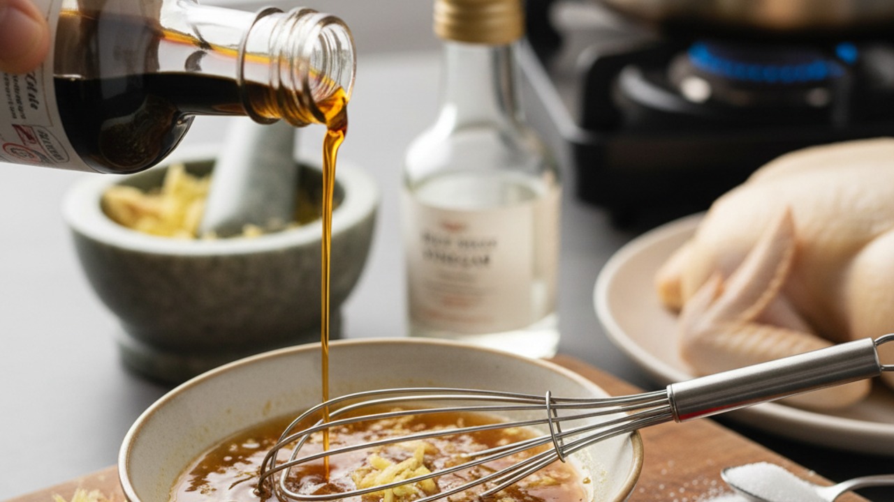 Make the gingery dipping sauce