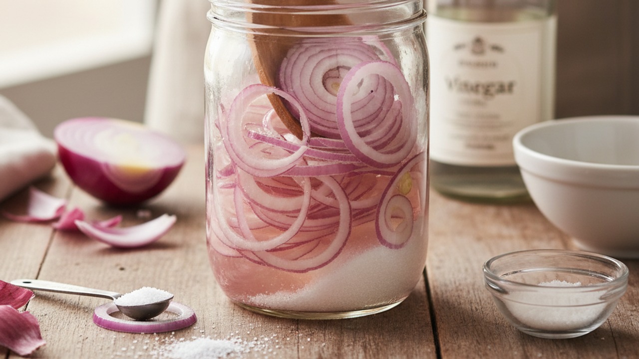 Make quick pickled onions