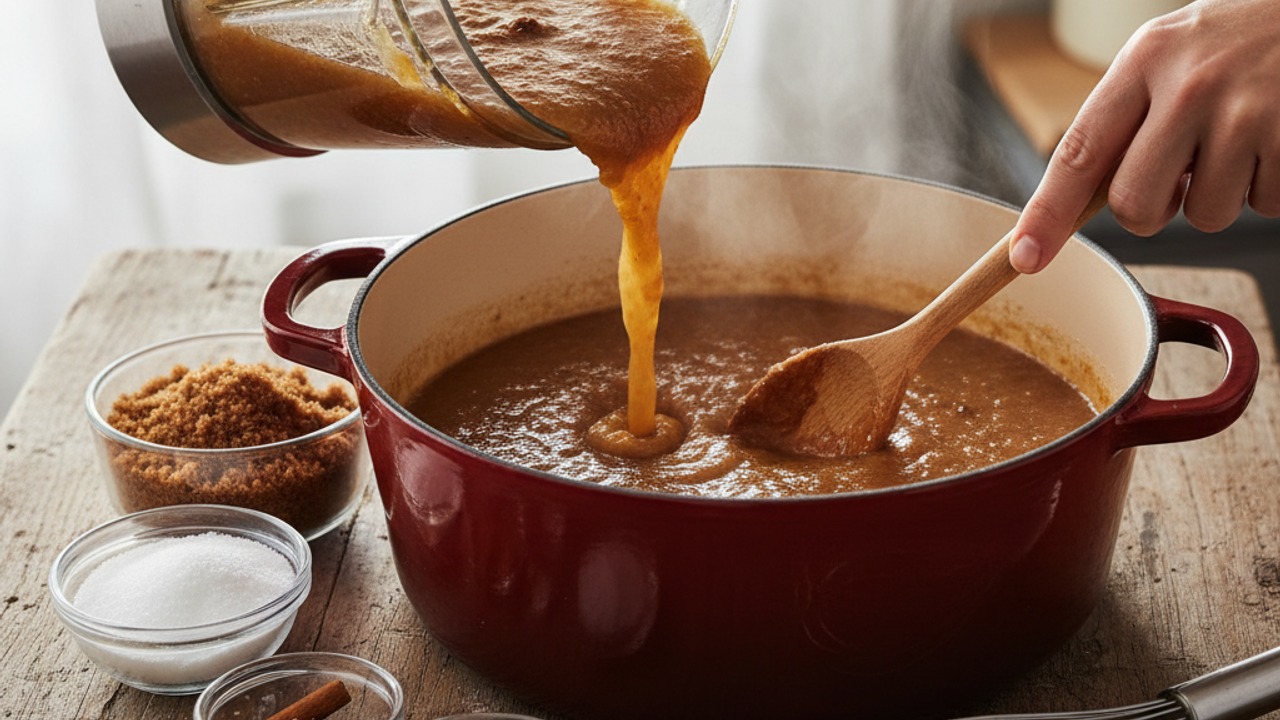 Puree and combine with liquids and spices